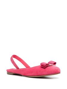 Ferragamo Suède ballerina's - Roze