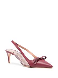 RED(V) Sandie leren slingback pumps - Rood