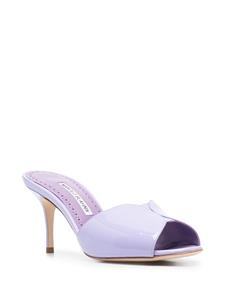 Manolo Blahnik Leren muiltjes - Paars