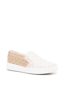 Michael Kors Keaton monogram-pattern slip-on trainers - Beige