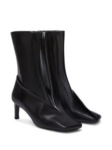 Jil Sander square-toe ankle boots - Zwart