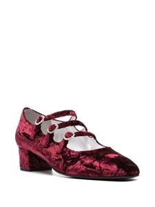 Carel Paris Kina 40mm velvet pumps - Rood