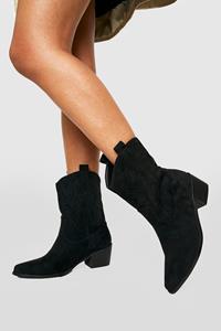 Boohoo Geborduurde Cowboylaarzen, Black