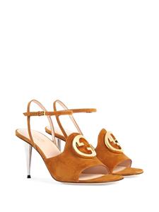 Gucci Blondie suède sandalen - Bruin