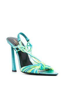 Saint Laurent Pool leren sandalen - Blauw