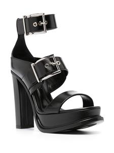 Alexander McQueen Leren sandalen - Zwart