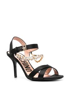 Moschino Leren sandalen - Zwart