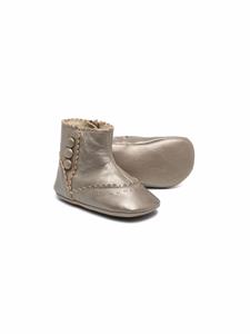 Pèpè Enkellaarzen met metallic-effect - Beige