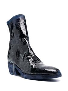 Guidi Enkellaarzen van lakleer - Blauw