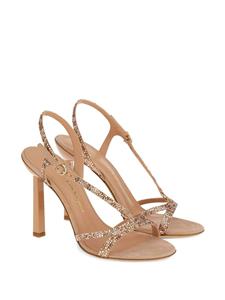Ferragamo Marni sandalen verfraaid met kristallen - Beige