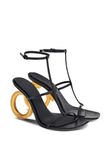 Ferragamo Aglalia sandalen met Gancini hak - Zwart