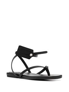 Off-White Sandalen met rits - Zwart