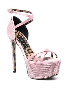Philipp Plein Sandalen met verfraaide plateauzool - Roze
