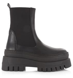 STEVE MADDEN Cassandra Zwart Leer Chelsea boots Dames