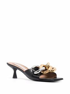 Stella McCartney Sandalen met schakelketting - Zwart