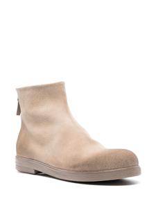 Enkellaarzen met ronde neus - Beige
