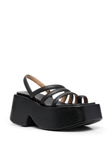 Marsèll Slingback sandalen met plateauzool - Zwart