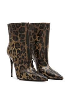 Dolce & Gabbana Laarzen met luipaardprint - Bruin