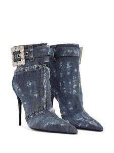 Dolce & Gabbana Enkellaarzen met patchwork - Blauw