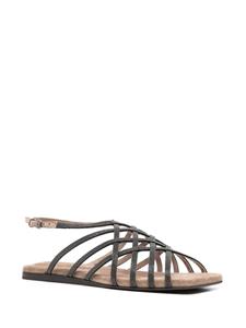 Brunello Cucinelli Sandalen met gekruiste bandjes - Bruin