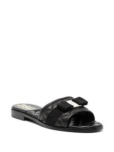 Ferragamo Vara slippers met strik - Zwart