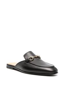 Scarosso horsebit-detail leather mules - Zwart