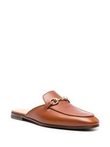 Scarosso horsebit-detail leather mules - Bruin
