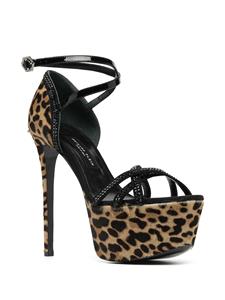 Philipp Plein Sandalen met plateauzool - Beige