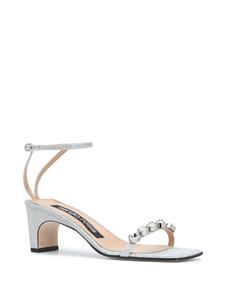 Sergio Rossi Sandalen met glitter - Zilver