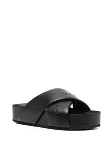 Stella McCartney Sandalen met logobandje - Zwart