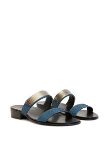 Giuseppe Zanotti Sandalen met slangenleer-effect - Blauw