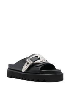 Toga Pulla Leren sandalen - Zwart