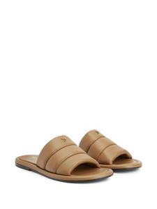 Giuseppe Zanotti Harmande leren slippers - Bruin