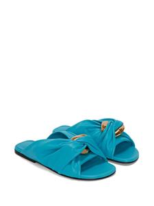 JW Anderson Slippers met kettingdetail - Blauw