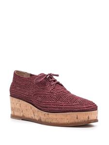 Gabriela Hearst x Clergerie Louis geweven platforms - Rood