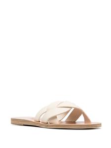 Ancient Greek Sandals Arachne leren slippers - Beige