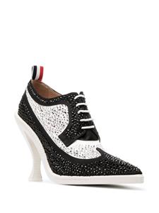 Thom Browne Derby schoenen verfraaid met kristallen - Zwart
