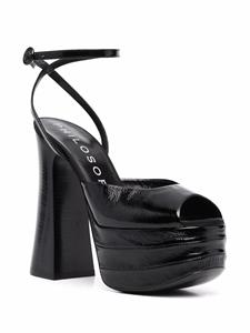 Philosophy Di Lorenzo Serafini Sandalen met plateauzool - Zwart