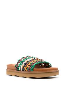Chloé Slippers met geweven bandje - Bruin