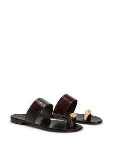 Giuseppe Zanotti Norbert leren sandalen - Bruin