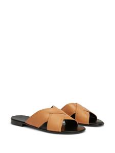 Giuseppe Zanotti Slippers met open neus - Bruin