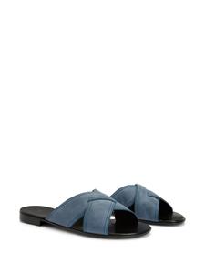 Giuseppe Zanotti Flavio suède slippers - Blauw