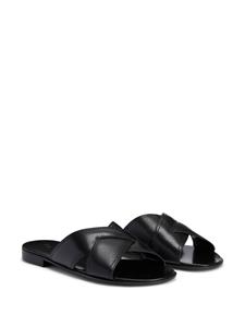 Giuseppe Zanotti Flavio leren sandalen - BLACK