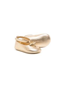 Dolce & Gabbana Kids Ballerina's met logoplakkaat - Goud