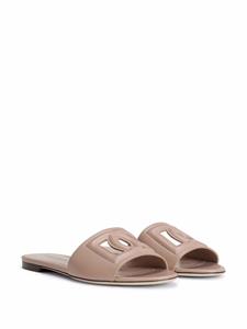 Dolce & Gabbana DG Millennials slippers met logo - Roze