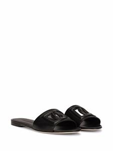 Dolce & Gabbana DG Millennials slippers met logo - Zwart