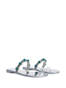 Giuseppe Zanotti Marguerithe sandalen met edelsteen - Zilver