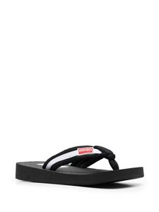 Kenzo Gestreepte teenslippers - Zwart