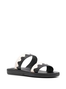 Ancient Greek Sandals Paralia leren slippers - Zwart