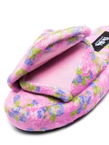 Natasha Zinko Slippers met geborduurde bloemen - Roze